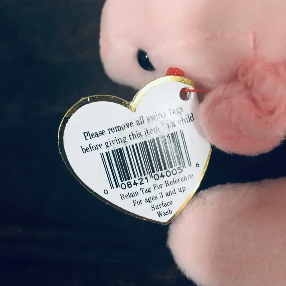 TY Beanie Baby Pig Piglet Squeaker Plush Animal